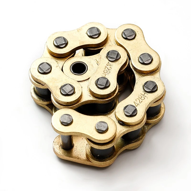 Motorcycle chain 428H golden plate